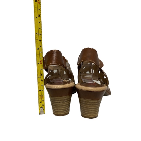 PIKOLINOS 'Paris' Slingback Spring Peep Toe Perforated Sandal Brown 40 - Picture 9 of 14